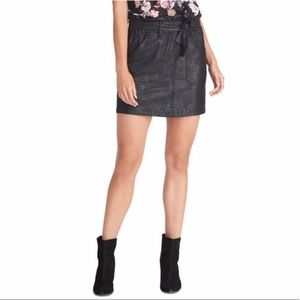 RACHEL Rachel Roy Keni Snake Embossed Black Skirt